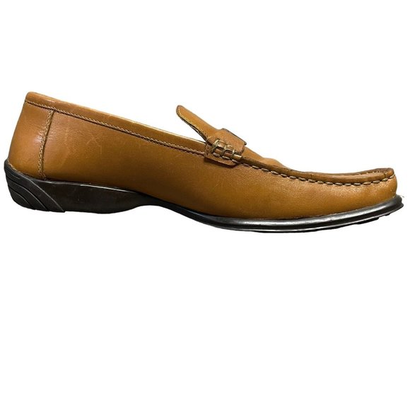 Florsheim Brown Leather Monk Strap Square Moc Toe Loafer Shoes Mens Size 10.5 D main image 9